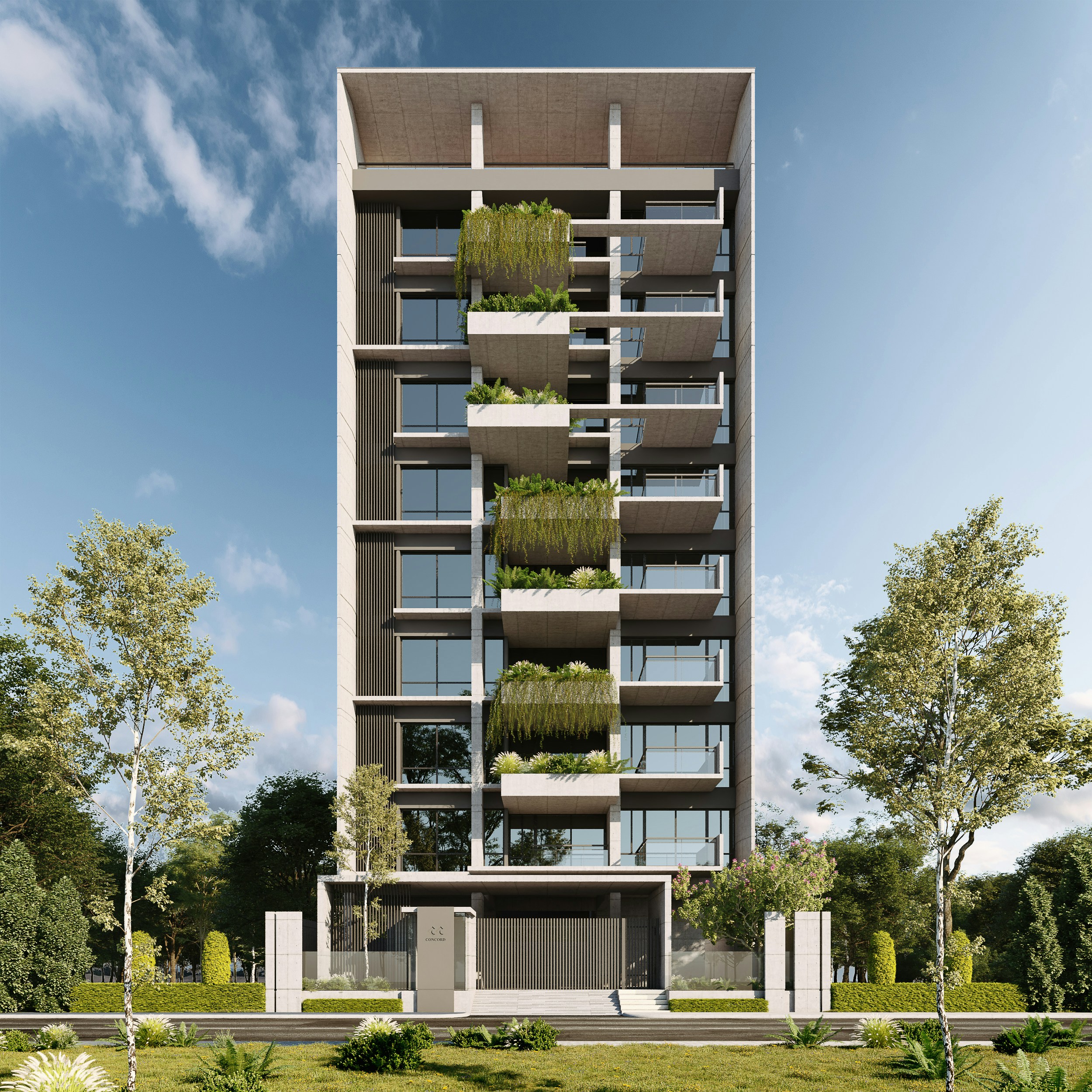 Completed NEXOCON residential building, issued for occupancy